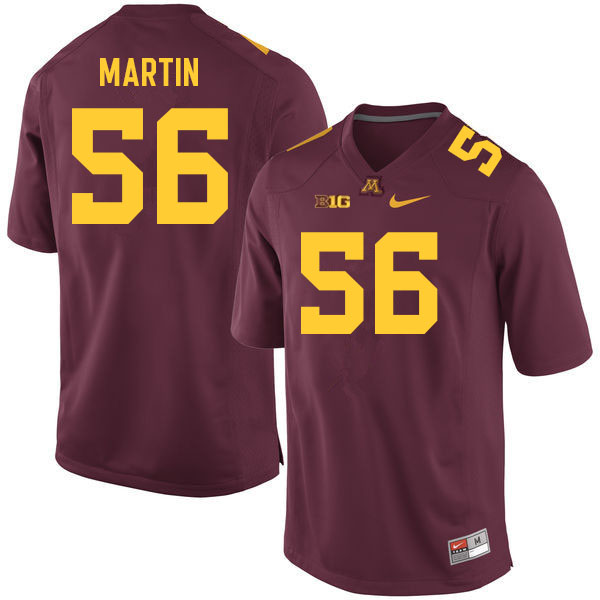 Men #56 Val Martin Minnesota Golden Gophers College Football Jerseys Sale-Maroon